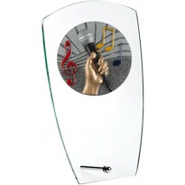 Trofeo musica canto microfono cm 15