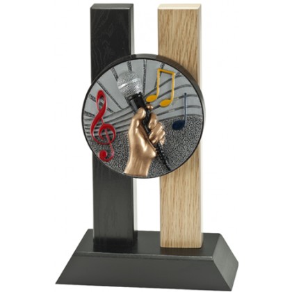 cod. 24.804.32 - Trofeo musica canto microfono cm 23