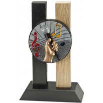 Trofeo musica canto microfono cm 23
