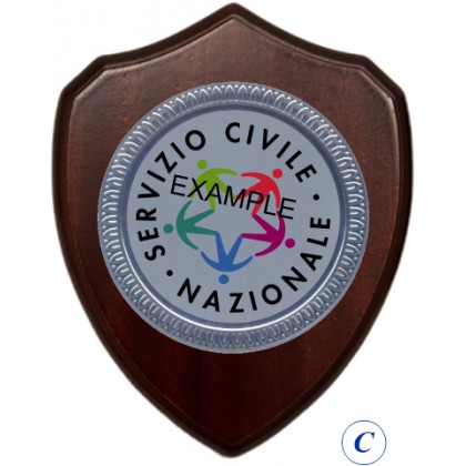 cod. 25.623C - Crest cm 20 con piatto 11 Made in Italy