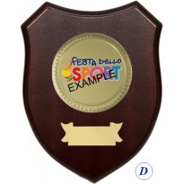 Wood crest 16 cm with disc 11 and plate