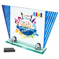 Trofeo cristallo cm 38x23x0,8