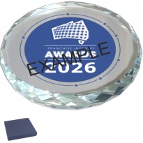 Fermacarte targa cristallo cm 10x10x1 f5