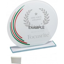 Trofeo cristallo cm 19,5x19,5x0,4 m6