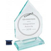 Trofeo cristallo cm 28x18x1,5