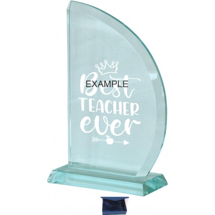 cod. 25.743 - Trofeo cristallo cm 28x18x1