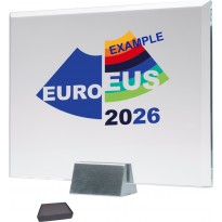 Trofeo cristallo cm 21x24x1