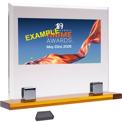 cod. 25.747A - Trofeo cristallo cm 21x28x1