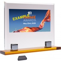 cod. 25.747A - Trofeo cristallo cm 21x28x1