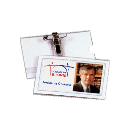 cod. 26.573 - Badge neutro cm 9x6 - min. 20 pz