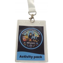 Badge cm 12,5x8 con nastro - min. 10 pz