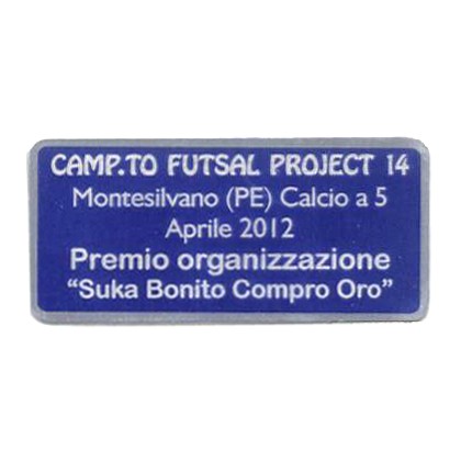 cod. 27.B01.10 - Targhetta incisa 26.601/6 sup. a 9 pz