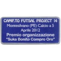 Targhetta incisa 26.601/6 sup. a 9 pz