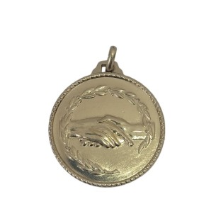 cod. P.AM.M3201 - Medaglia amicizia stretta mano mm 32
