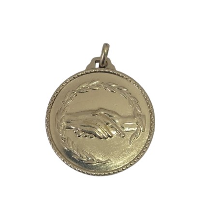 cod. P.AM.M3201 - Medaglia amicizia stretta mano mm 32