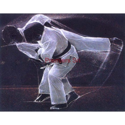 cod. P.AR12 - Cornice con Poster Judo 24x18