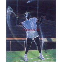 cod. P.BAD03 - Cornice con Poster Badminton 24x18