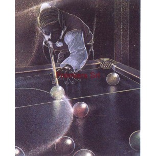 cod. P.BI09 - Cornice con Poster Biliardo 24x18