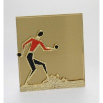 Targa ott. Bocce cm 10,5x9,5