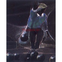 Cornice con Poster Bocce 24x18