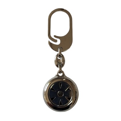 cod. P.GAD.P24 - Portachiavi mm 80x35 legno/acciaio