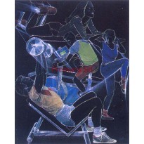 cod. P.GI14 - Cornice con Poster Palestra 24x18