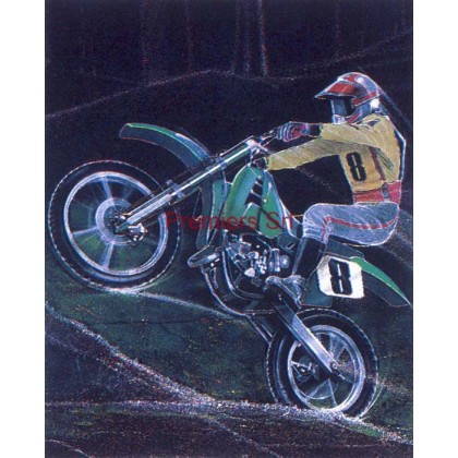 cod. P.MOTC07 - Cornice con Poster Motocross 24x18