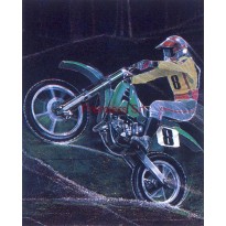 Frame with poster Motocross 24x18