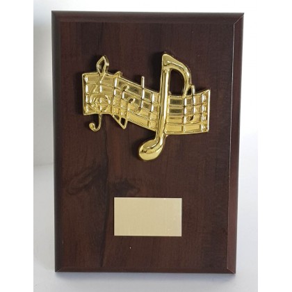 cod. P.MU02 - Targa legno musica cm 15