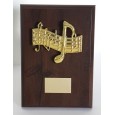 cod. P.MU02 - Targa legno musica cm 15
