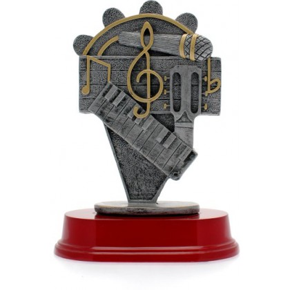 cod. P.MU17.310 - Trofeo musica cm 21