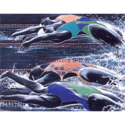 cod. P.NU02 - Cornice con Poster Nuoto 24x18