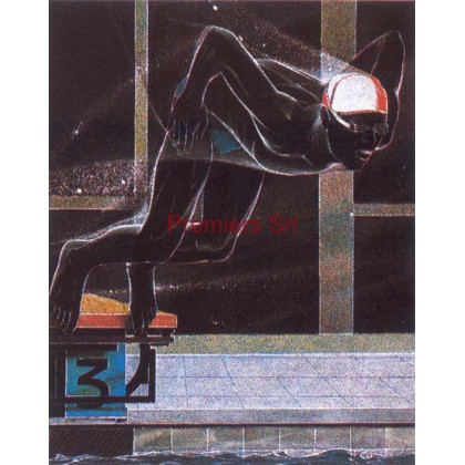 cod. P.NU03 - Cornice con Poster Nuoto 24x18