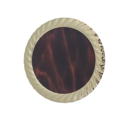 cod. P.PIA14.04 - Piatto all. radica marrone cm 14