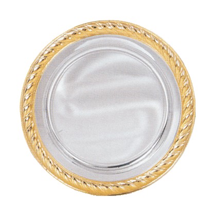 cod. P.PIA22.072 - Piatto arg con dorato cm 18