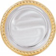 cod. P.PIA22.072 - Piatto arg con dorato cm 18
