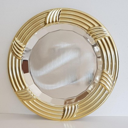 cod. P.PIAQ17.01 - Piatto silver cm 17