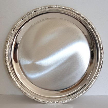cod. P.PIAQ17.02 - Piatto silver cm 17