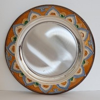 cod. P.PIAQ17.03 - Piatto silver e ceramica cm 17