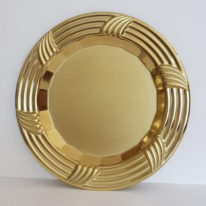 cod. P.PIAQ22.01 - Piatto silver cm 22