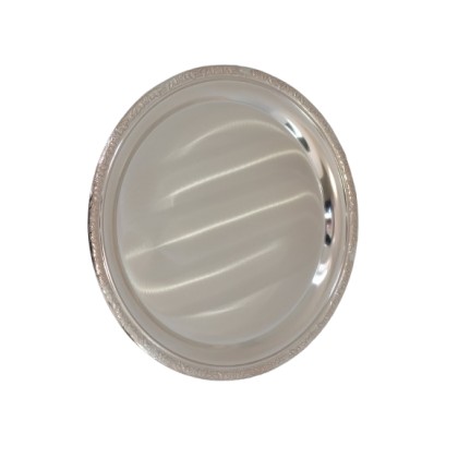 cod. P.PIAQ28.01 - Piatto silver cm 28