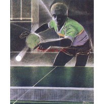 Cornice con Poster Ping Pong 24x18