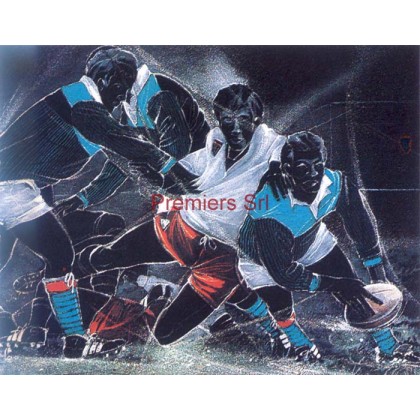 cod. P.RU03 - Cornice con Poster Rugby 24x18