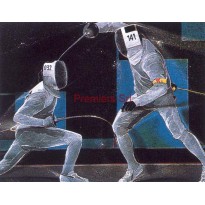 cod. P.SCH02 - Cornice con Poster Scherma 24x18