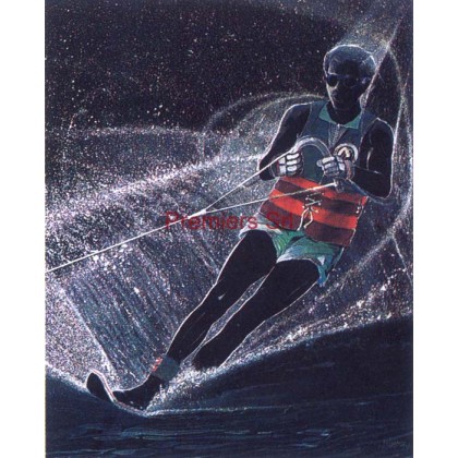 cod. P.SCN03 - Cornice con Poster Sci nautico 24x18