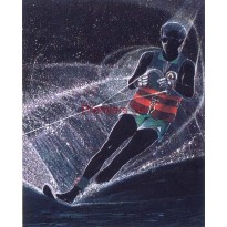 cod. P.SCN03 - Cornice con Poster Sci nautico 24x18