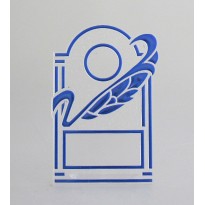 cod. P.TA13.01 - Targa con piede cm 13