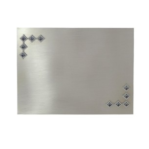 cod. P.TAQ18.01 - Targa silver diamond cm 18x14