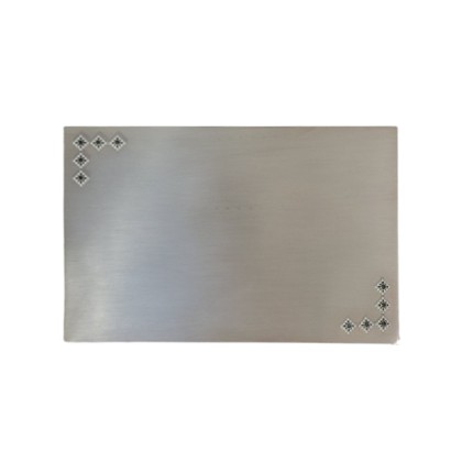 cod. P.TAQ25.01 - Targa silver diamond cm 25x16