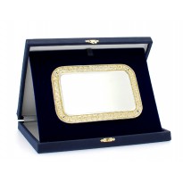 cod. P.TAS.23S02 - Targa silver e astuccio cm 23x19